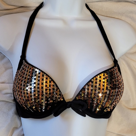 Victorias Secret Sequin Black Bombshell Bikini Set - Picture 2 of 16